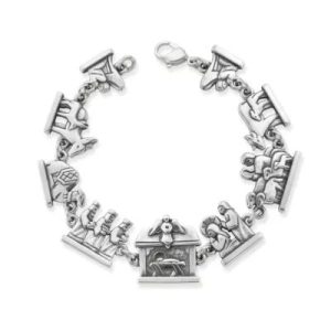 Nativity Link Bracelet in Sterling Silver