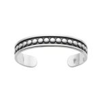Beaded Cuff Bracelet in Sterling Silver