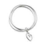 Mother's Love Bangle Bracelet in Sterling Silver or 14K Yellow Gold