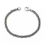 Forged Cable Link Bracelet in Sterling Silver