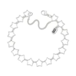 Star Charm Bracelet in Sterling Silver or 14K Yellow Gold