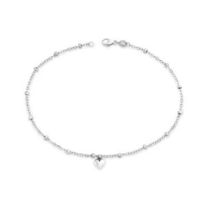 Heart Drop Anklet in 14K Yellow Gold