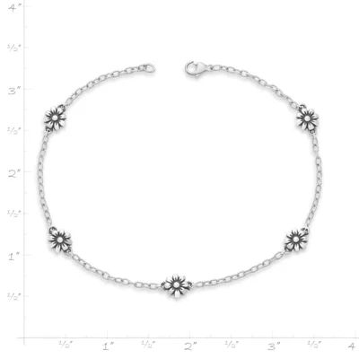 Margarita Flower Anklet in 14K Yellow Gold - Image 6