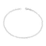 Delicate Connected Hearts Anklet in Sterling Silver