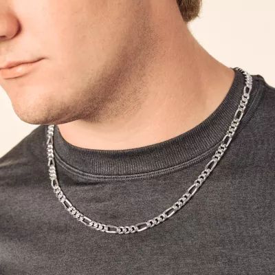Extra Heavy Figaro Chain in Sterling Silver - Image 3