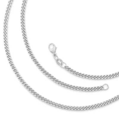 Medium Curb Chain in Sterling Silver or 14K Yellow Gold