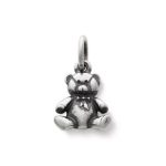Stuffed Teddy Bear Charm in Sterling Silver