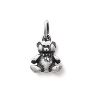 Stuffed Teddy Bear Charm in Sterling Silver