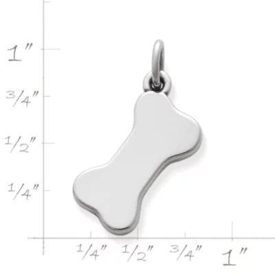 Engravable Dog Bone Charm in Sterling Silver or 14K Yellow Gold - Image 3