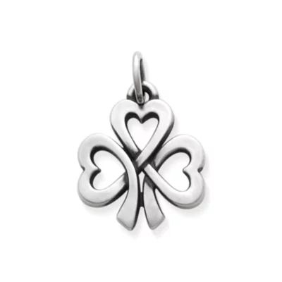 Shamrock of Hearts Charm in Sterling Silver