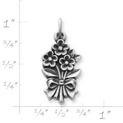 Bouquet of Flowers Charm in Sterling Silver - Image 2