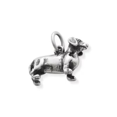 Dachshund Charm in Sterling Silver