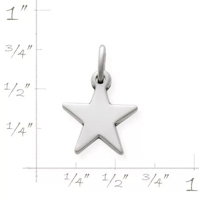 Star Charm in Sterling Silver or 14K Yellow Gold - Image 2