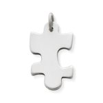 Puzzle Piece Charm in Sterling Silver