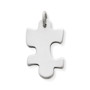 Puzzle Piece Charm in Sterling Silver