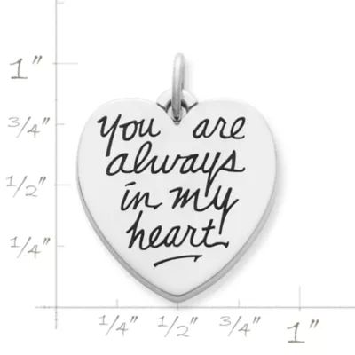 You Are Always in My Heart Charm in Sterling Silver - Image 2