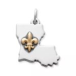 Louisiana Charm in Sterling Silver and 14K Yellow Gold