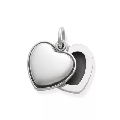 Swivel Heart Locket Charm in Sterling Silver
