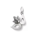 Mardi Gras Mask Charm in Sterling Silver