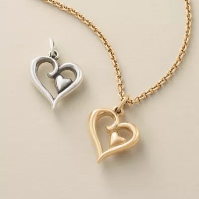 Joy of My Heart Charm in Sterling Silver, 14K Yellow Gold or Sterling Silver and 14K Yellow Gold - Image 2