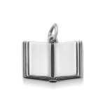 Open Book Charm in Sterling Silver