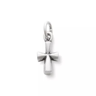 Small St. Teresa Cross Charm in Sterling Silver or 14K Yellow Gold