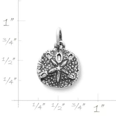 Sand Dollar Charm in Sterling Silver or 14K Yellow Gold - Image 2