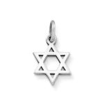 Star of David Charm in Sterling Silver or 14K Yellow Gold