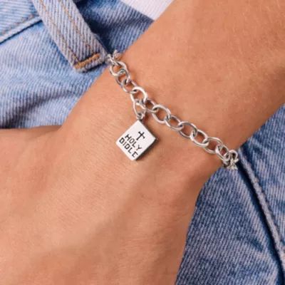 "Holy Bible" Charm in Sterling Silver - Image 4