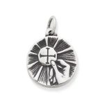 First Communion Medal Charm in Sterling Silver