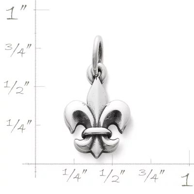 Fleur-De-Lis Charm in Sterling Silver - Image 2