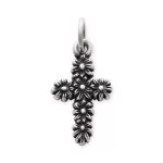Margarita Cross Charm in Sterling Silver or 14K Yellow Gold