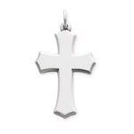 Beveled Clechee Cross Pendant in Sterling Silver