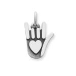 Sign of Love Charm in Sterling Silver