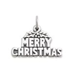 "Merry Christmas" Charm in Sterling Silver
