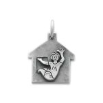Hang Out Cabin Charm in Sterling Silver