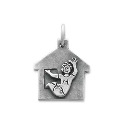 Hang Out Cabin Charm in Sterling Silver