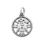 Kiowa Disk Charm in Sterling Silver