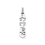 Aztec Drop Charm in Sterling Silver