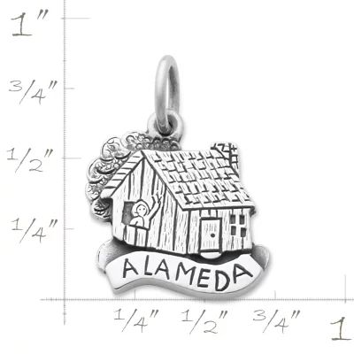 Alameda Cabin Charm in Sterling Silver - Image 2