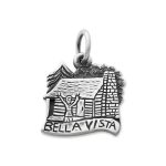 Bella Vista Cabin Charm in Sterling Silver