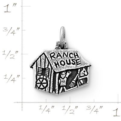 Ranch House Cabin Charm in Sterling Silver - Image 2