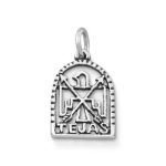 Tejas Disk Charm in Sterling Silver