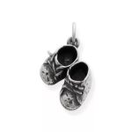 Boy's Baby Shoes Charm in Sterling Silver
