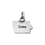My "Iowa" Charm in Sterling Silver