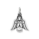 Angel of Peace Charm in Sterling Silver or 14K Yellow Gold