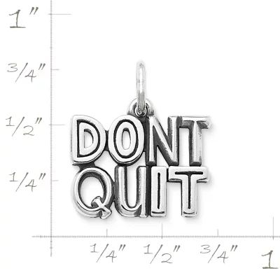 Don't Quit Charm in Sterling Silver - Image 3