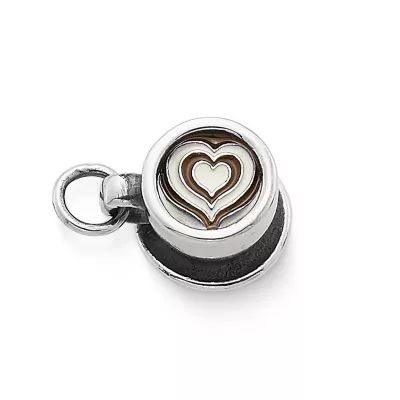 Enamel Latte Love Charm in Sterling Silver - Image 2