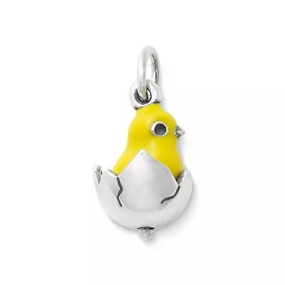 Enamel Chicks Rule Charm in Sterling Silver