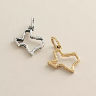 Texas Forged Charm in Sterling Silver or 14K Yellow Gold - Image 2